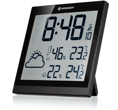 LCD nástenné hodiny BRESSER ClimaTemp JC – s počasím, image-3