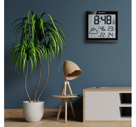 LCD nástenné hodiny BRESSER ClimaTemp JC – s počasím, image-2