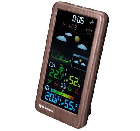 Funkčná meteostanica BRESSER Neomeo V – drevený dizajn, image-4
