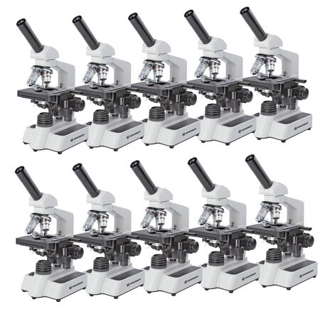 Mikroskopická sada BRESSER Erudit DLX 40–600× – 10 ks