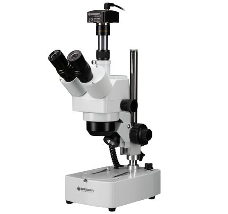 Stereomikroskop BRESSER Advance ICD 10–160× Zoom + MikroCam SF UHD