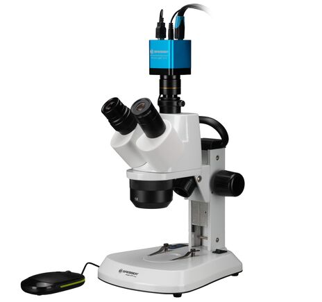 Stereomikroskop BRESSER Analyth STR Trino 10–40× + MikroCam MINI Full HD HDMI