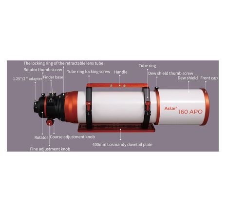 Askar AP 160/1120 Triplet - apochromatický refraktor, image-3
