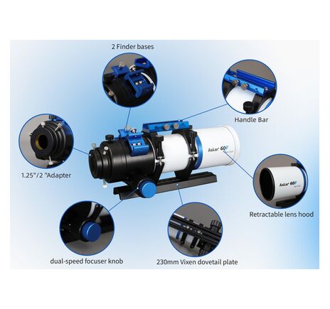 Askar AP 60/408 60F Flatfield - apochromatický refraktor, image-5