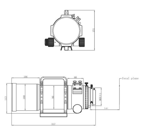 Omegon Pro APO AP 72/400 Quintuplet - apochromatický refraktor, image-8