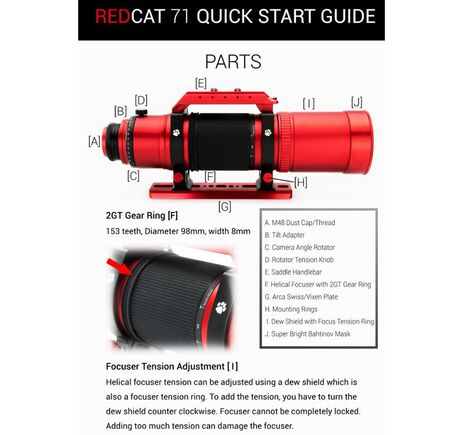 William Optics AP 71/350 RedCat 71 - apochromatický refraktor, image-13