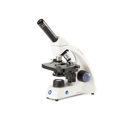 Euromex Mikroskop MicroBlue MB.1651, monokulárny, DIN 160, achromatický, 40x–600x, 10x/18, prechádzajúce svetlo, akumulátor, LED 1W