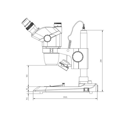 Euromex Zoom-stereomikroskop NexiusZoom ESD NZ.1903-P-ESD, stĺpový stojan, 6.7–45x, trinokulárny, image-2