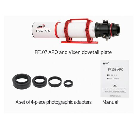 ZWO AP 107/749 FF107 - apochromatický refraktor, image-9