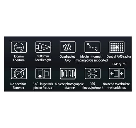 ZWO AP 130/1000 FF130 - apochromatický refraktor, image-3