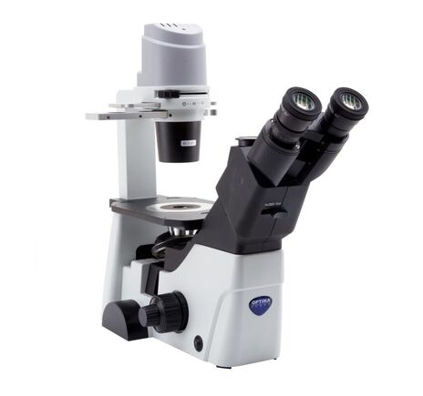 Optika Inverzný mikroskop IM-300, trinokulárny, PH, 100×–400×, IOS LWD W-PLAN PH, N.A. 0,3, X-LED8