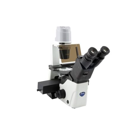 Optika Inverzný mikroskop IM-300LD4, fluorescenčný, trinokulárny, inversný, infinity, planárny, 100×–400×, 10×/22, dopadajúce a prechádzajúce svetlo, LED 8 W