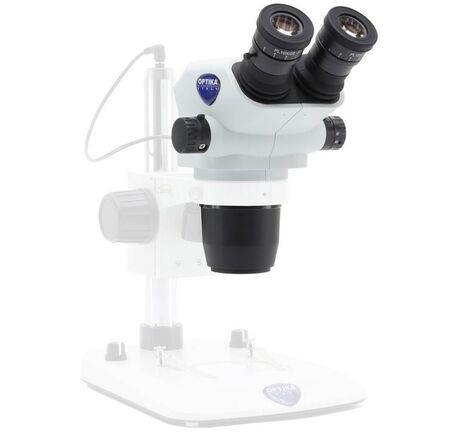 Optika Stereohlava SZO-B, binokulárna, 6,7×–45×, pracovná vzdialenosť 110 mm, Ø23 mm, click stop, image-2