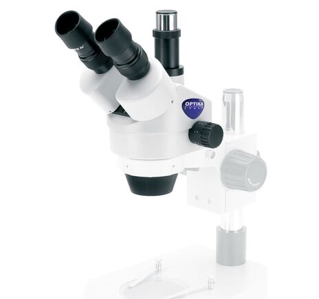 Optika Stereohlava SZO-T, trinokulárna, 6,7×–45×, pracovná vzdialenosť 110 mm, Ø23 mm, click stop, image-2