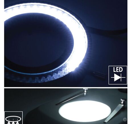 Optika Zoom-stereomikroskop SZO-3, binokulárny, 6,7×–45×, stĺpový statív, dopadajúce a prechádzajúce svetlo, image-5