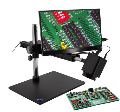 Optika Mikroskop IS-4K2, zoom optika 1×–18×, automatické zaostrenie, 8 MP, 4K Ultra HD, závesný statív, 15,6" displej, image-2