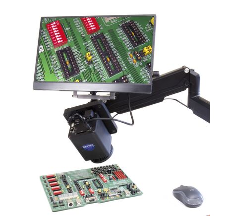 Optika Mikroskop IS-4K3, zoom optika 1×–18×, automatické zaostrenie, 8 MP, 4K Ultra HD, pantografový statív, 15,6" displej, image-3