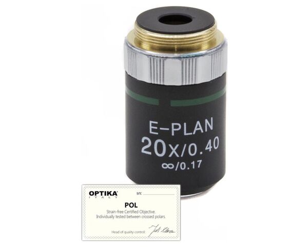Optika Objektiv 20x/0.40, infinity, N-plan, POL, (B-383POL), M-146P