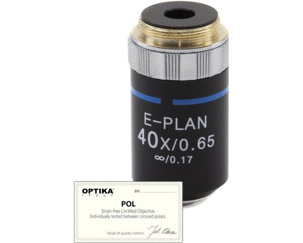 Optika Objektiv 40x/0.65, infinity, N-plan, POL,  ( B-383POL), M-147P