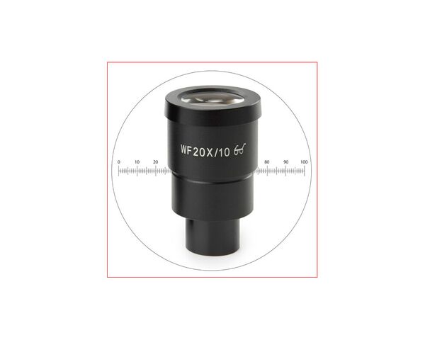 Euromex merací okulár HWF 20x/10 mm s mikrometrom, SB.6020-M (StereoBlue)