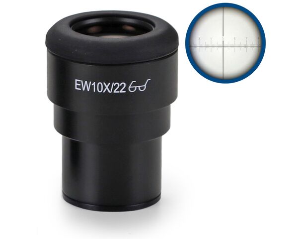 Euromex Messokular IS.6210-CM, WF 10x / 22,10/100 mikrometrov, kríž, Ø 30mm (iScope)