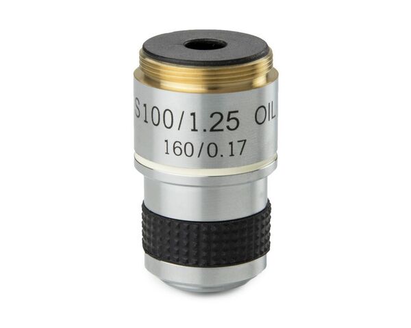 Objektív Euromex 100x/1,25 achr., pružinový, parafokálny 35 mm, MB.7000 (MicroBlue)
