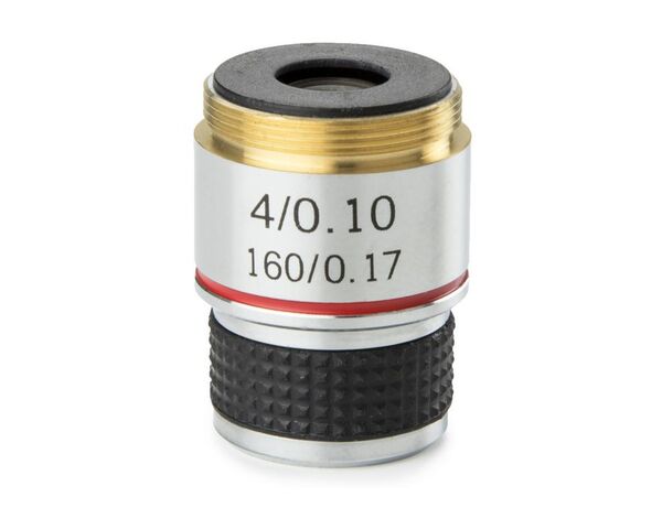 Objektív Euromex 4x/0,10 achro., parafokálny 35 mm, MB.7004 (MicroBlue)