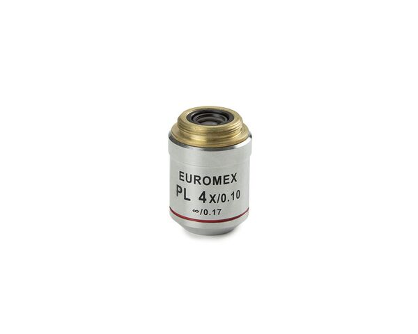 Objektív Euromex AE.3104, 4x/0,10, š. 11,9 mm, PL IOS infinity, plán (Oxion)