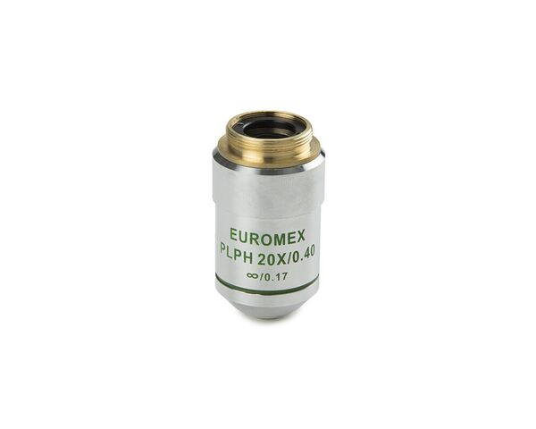 Objektív Euromex AE.3128, 20x/0,40, š. 1,5 mm, PLPH IOS nekonečno, plán, fáza (Oxion)