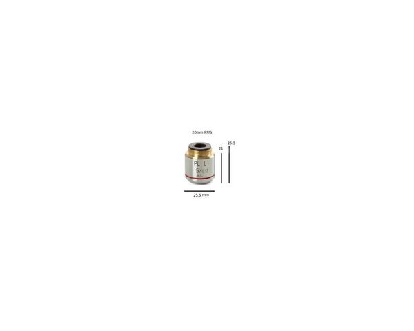 Objektív Euromex BS.8105, Plan PL 5x/0,12, š. 26,1 mm, nekonečno (bScope)