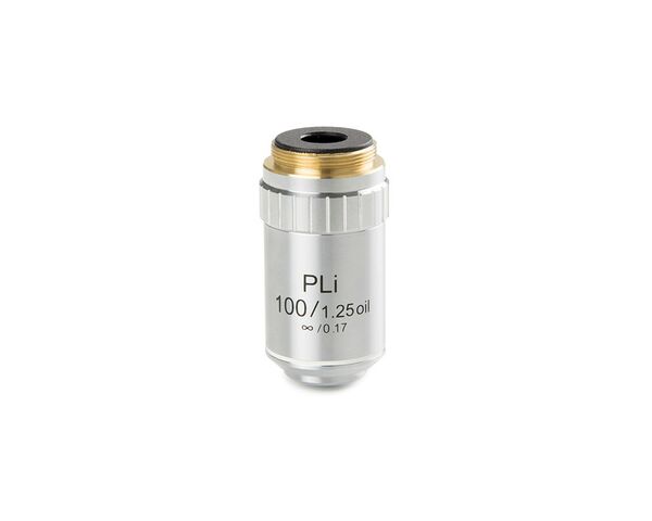 Euromex Objektiv BS.8400, Plan PLi S100x/1,25 s olejovým ponorom IOS (korekcia na nekonečno), š.d. 0,36 mm (bScope)