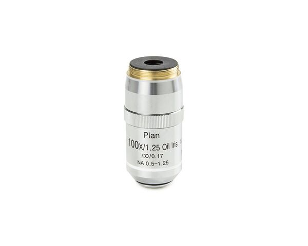 Objektív Euromex DX.7200-I, 100x/1,25, wd 0,2 mm, nekonečný plán, clona, olej, S (DelphiX)
