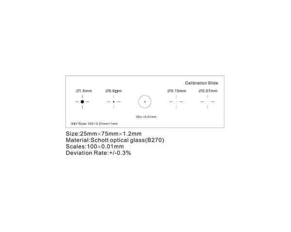 ToupTek Objektmikrometer, Raster (X&amp;Y) 1mm/100 Div.x0.01mm