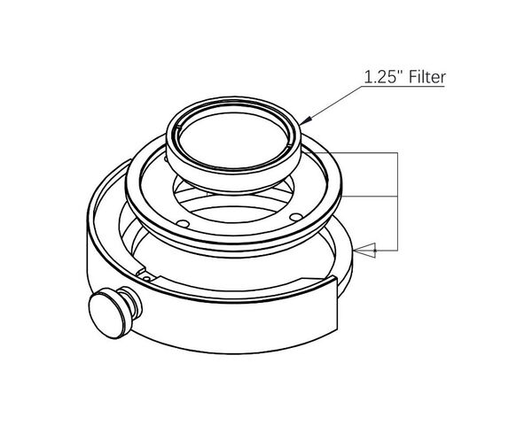 ZWO Redukčný krúžok 1,25" – 2" Adaptér, image-3