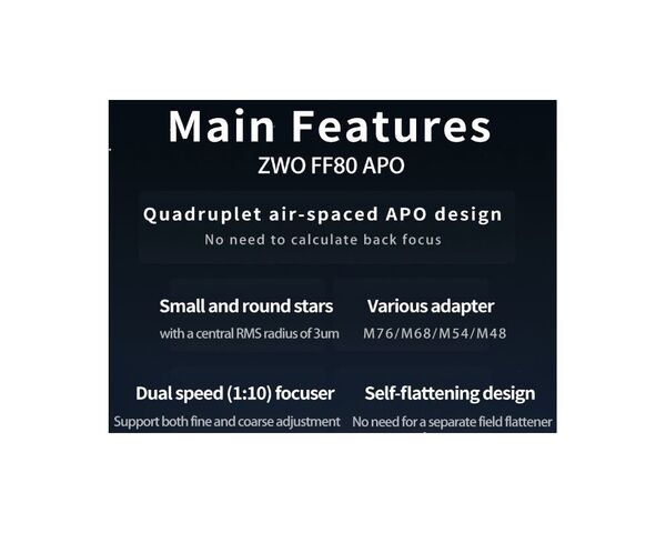 ZWO FF80 Apochromatický refraktor, image-4