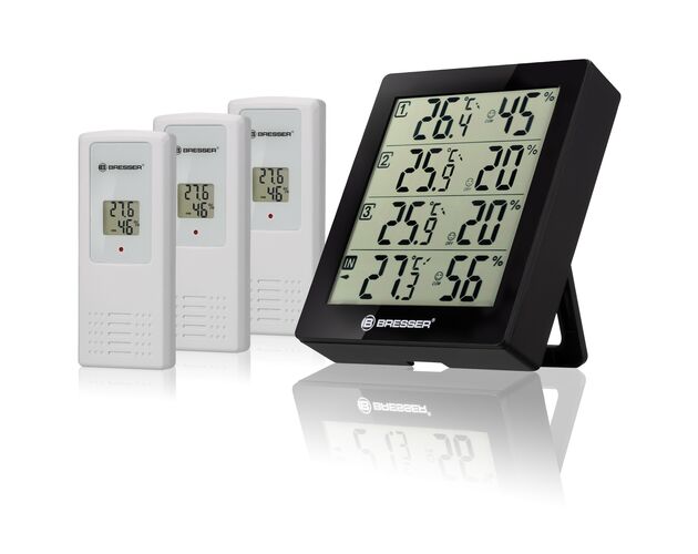 Termo-hygrometer BRESSER Quadro – 4 nezávislé merania