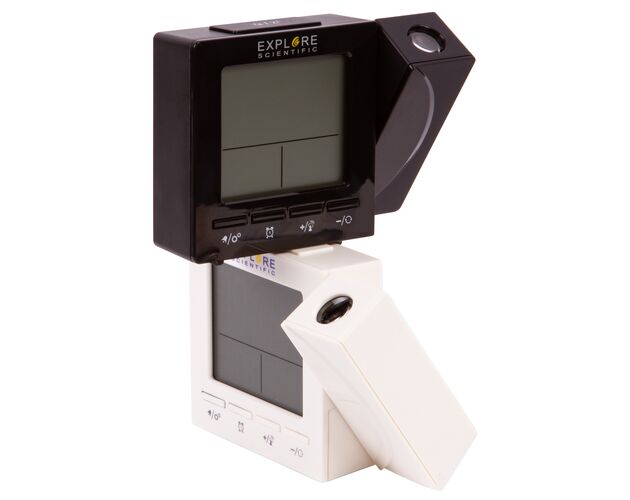 Explore Scientific RC Digital Projection Clock with Indoor Temperature, black, image-2