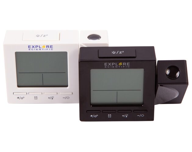 Explore Scientific RC Digital Projection Clock with Indoor Temperature, black, image-3