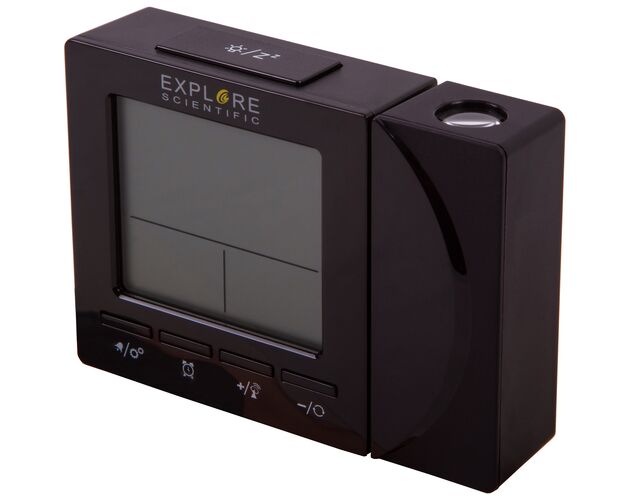 Explore Scientific RC Digital Projection Clock with Indoor Temperature, black, image-7