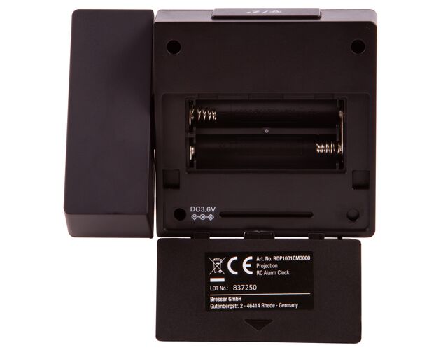 Explore Scientific RC Digital Projection Clock with Indoor Temperature, black, image-12