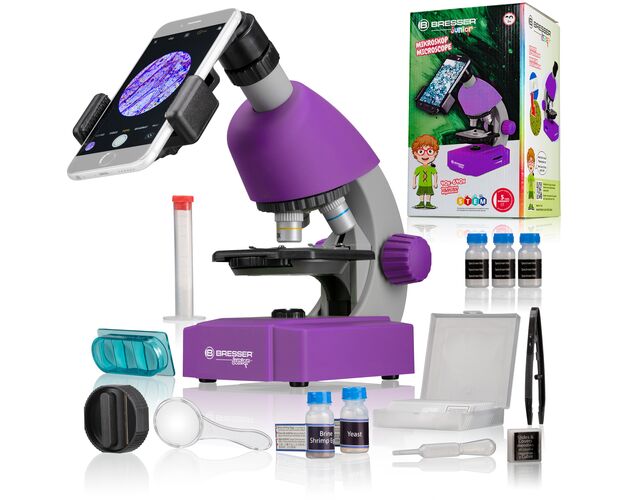 Mikroskop Bresser Junior 40-640x fialový, Farba: Violet