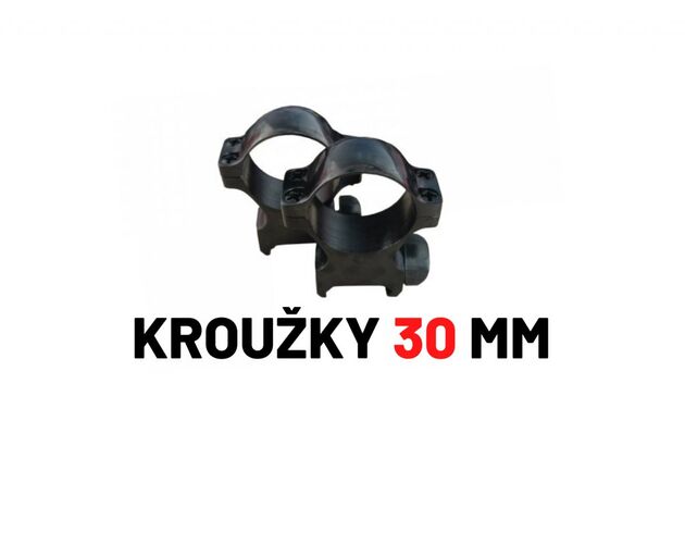 Oceľové montážne krúžky na Weaver 30 mm pre puškohľady Stellar, Alpex, DS35 a Ares