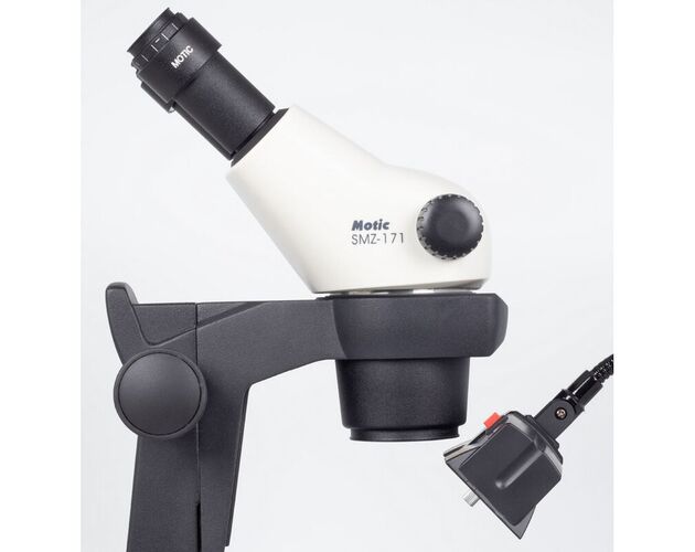 Motic Zoom-stereomikroskop GM-171, binokulárny, 7,5×–50×, pracovná vzdialenosť 110 mm