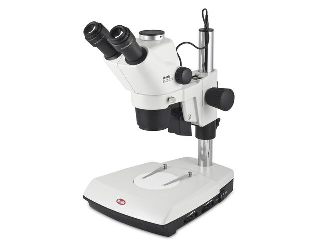 Motic Zoom-stereomikroskop SMZ171-TLED, trinokulárny, 7,5×–50×, pracovná vzdialenosť 110 mm