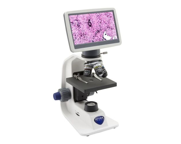 Optika Mikroskop B-153V, digitálny, monokulárny, DIN, HC optika, 40×–600×, X-LED 1W, 2 MP, 30 fps, LCD
