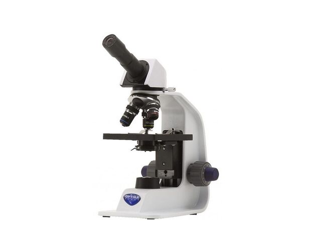 Optika Mikroskop B-151R-PL, monokulárny, DIN, planárny, akumulátor, 40×–400×, LED 1W