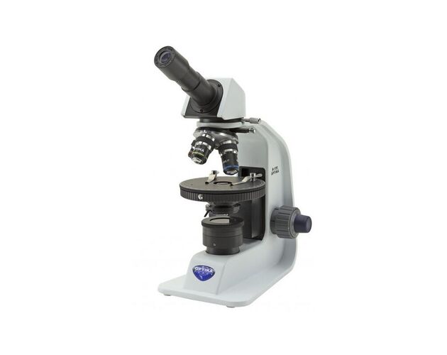 Optika Mikroskop B-150P-MRPL, polarizačný, monokulárny, planárny, akumulátor, 400×