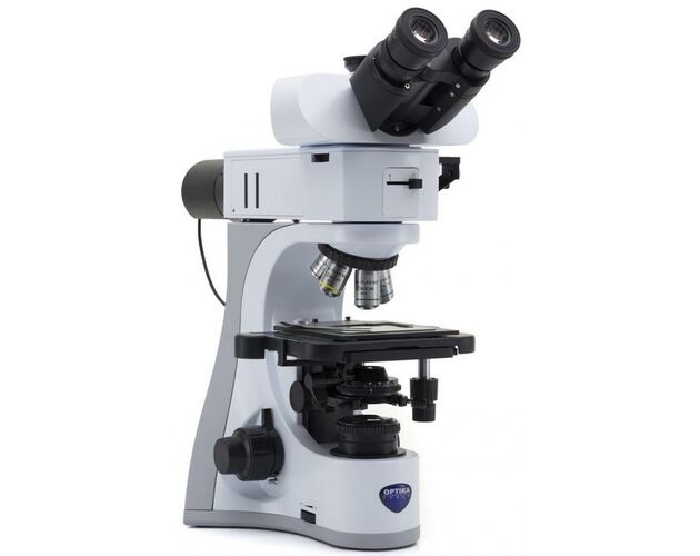Optika Mikroskop B-510METR, metalografický, dopadajúce aj prechádzajúce svetlo, trinokulárny, IOS W-PLAN MET, 50×–500×, EU verzia