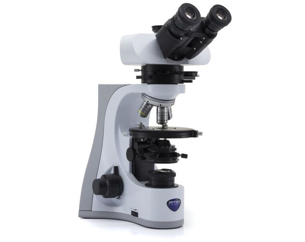 Optika Mikroskop B-510POL, polarizačný, prechádzajúce svetlo, trinokulárny, IOS W-PLAN POL, 40×–400×, EU verzia