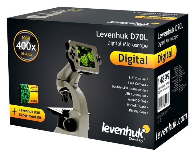 Digitálny monokulárny mikroskop Levenhuk D70L, Jazyk: CZ, image-11
